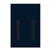 Modern 2-section freestanding wardrobe armoire closet in tatiana midnight blue by Manhattan Comfort additional picture 4