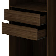 Modern 2-section freestanding wardrobe armoire closet in brown by Manhattan Comfort additional picture 4