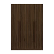 Modern 2-section freestanding wardrobe armoire closet in brown by Manhattan Comfort additional picture 5