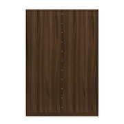 Modern 2-section freestanding wardrobe armoire closet in brown by Manhattan Comfort additional picture 8