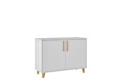 Mid-century - modern double side cabinet with 2 shelves in white by Manhattan Comfort additional picture 2