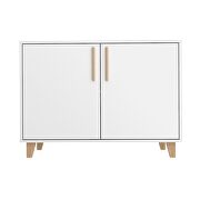 Mid-century - modern double side cabinet with 2 shelves in white by Manhattan Comfort additional picture 6