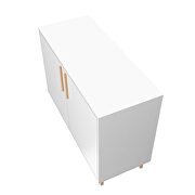 Mid-century - modern double side cabinet with 2 shelves in white by Manhattan Comfort additional picture 8
