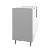 Mid-century - modern double side cabinet with 2 shelves in white by Manhattan Comfort additional picture 9