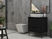 Bathroom vanity sink 1.0 with metal legs in black by Manhattan Comfort additional picture 10