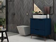 Bathroom vanity sink 1.0 with metal legs in tatiana midnight blue by Manhattan Comfort additional picture 10
