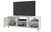 Mid-century - modern 53.15 TV stand with 6 shelves in white by Manhattan Comfort additional picture 4