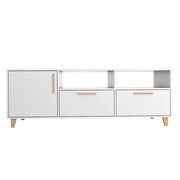 Mid-century - modern 53.15 TV stand with 6 shelves in white by Manhattan Comfort additional picture 5
