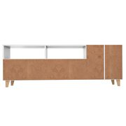 Mid-century - modern 53.15 TV stand with 6 shelves in white by Manhattan Comfort additional picture 6