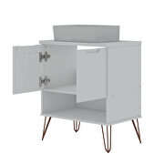Bathroom vanity sink 2.0 with metal legs in white by Manhattan Comfort additional picture 3