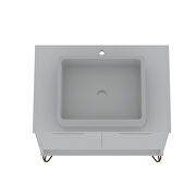 Bathroom vanity sink 2.0 with metal legs in white by Manhattan Comfort additional picture 6