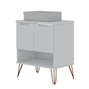 Bathroom vanity sink 2.0 with metal legs in white by Manhattan Comfort additional picture 8
