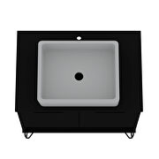 Bathroom vanity sink 2.0 with metal legs in black by Manhattan Comfort additional picture 7