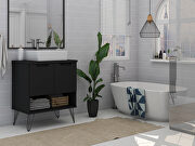 Bathroom vanity sink 2.0 with metal legs in black by Manhattan Comfort additional picture 10