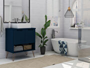 Bathroom vanity sink 2.0 with metal legs in tatiana midnight blue by Manhattan Comfort additional picture 10