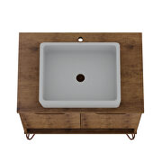 Bathroom vanity sink 2.0 with metal legs in nature by Manhattan Comfort additional picture 7