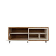 Tv stand with casters in off white and nature by Manhattan Comfort additional picture 4