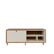 Tv stand with casters in off white and nature by Manhattan Comfort additional picture 7