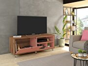 Tv stand with casters in ceramic pink and nature by Manhattan Comfort additional picture 2