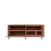 Tv stand with casters in ceramic pink and nature by Manhattan Comfort additional picture 4