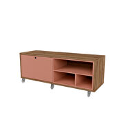 Tv stand with casters in ceramic pink and nature by Manhattan Comfort additional picture 9