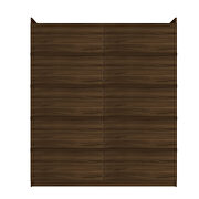 Open long hanging wardrobe closet with shoe storage in brown by Manhattan Comfort additional picture 7