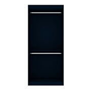 Open double hanging modern wardrobe closet with 2 hanging rods in tatiana midnight blue additional photo 5 of 10