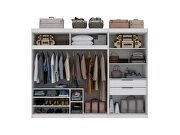 White 2-sectional open hanging module wardrobe closet additional photo 2 of 8