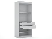 White 2-sectional open hanging module wardrobe closet by Manhattan Comfort additional picture 9