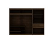 Brown 2-sectional open hanging module wardrobe closet additional photo 2 of 8