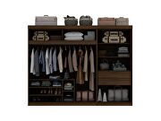 Brown 2-sectional open hanging module wardrobe closet additional photo 3 of 8