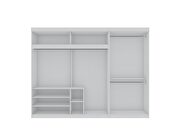 White 2-sectional open hanging module wardrobe closet by Manhattan Comfort additional picture 2
