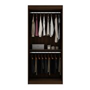 Brown 2-sectional open hanging module wardrobe closet additional photo 4 of 8