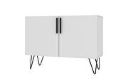 Mid-century - modern double side cabinet with 4 shelves in white by Manhattan Comfort additional picture 2