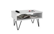 Mid-century - modern 21.06 coffee table with 1 cubby in white by Manhattan Comfort additional picture 4