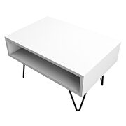 Mid-century - modern 21.06 coffee table with 1 cubby in white by Manhattan Comfort additional picture 5