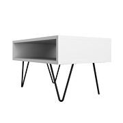 Mid-century - modern 21.06 coffee table with 1 cubby in white by Manhattan Comfort additional picture 6