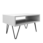 Mid-century - modern 21.06 coffee table with 1 cubby in white by Manhattan Comfort additional picture 9