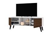 53.15 mid-century modern TV stand in white and nut brown by Manhattan Comfort additional picture 4