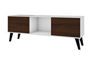53.15 mid-century modern TV stand in white and nut brown by Manhattan Comfort additional picture 9