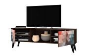 53.15 mid-century modern TV stand in multi color red and blue by Manhattan Comfort additional picture 4