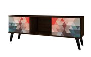 53.15 mid-century modern TV stand in multi color red and blue by Manhattan Comfort additional picture 5