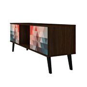 53.15 mid-century modern TV stand in multi color red and blue by Manhattan Comfort additional picture 9