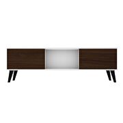 62.20 mid-century modern TV stand in white and nut brown by Manhattan Comfort additional picture 2