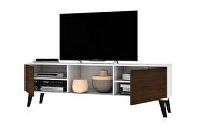 62.20 mid-century modern TV stand in white and nut brown by Manhattan Comfort additional picture 4