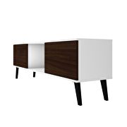 62.20 mid-century modern TV stand in white and nut brown by Manhattan Comfort additional picture 5