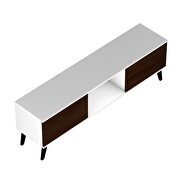 62.20 mid-century modern TV stand in white and nut brown by Manhattan Comfort additional picture 7
