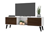 62.20 mid-century modern TV stand in white and nut brown by Manhattan Comfort additional picture 10