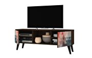 62.20 mid-century modern TV stand in multi color red and blue by Manhattan Comfort additional picture 4