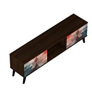 62.20 mid-century modern TV stand in multi color red and blue by Manhattan Comfort additional picture 6